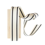 Striped Cotton Ribbon / Cream&Black